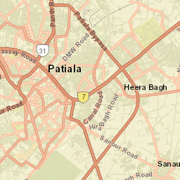 Sanaur Street Map