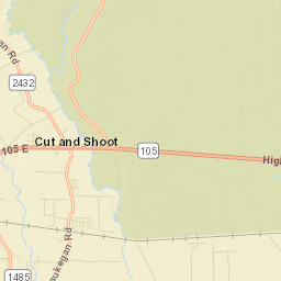 Cut and Shoot Street Map