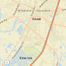 Slidell Street Map