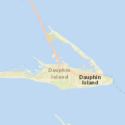 Dauphin Island Alabama Street Map