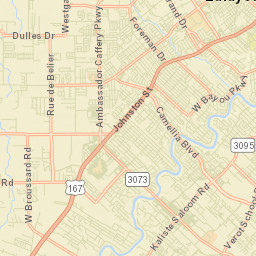 Lafayette Parish Street Map
