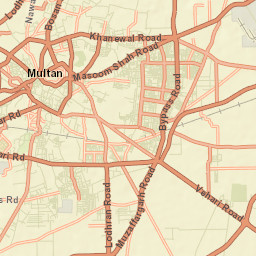 Multan Street Map