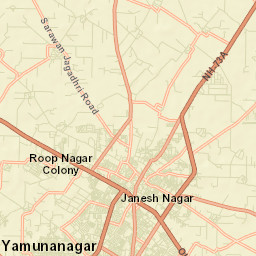 Jagadhri Street Map
