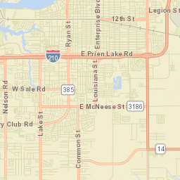 Lake Charles Street Map