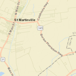 Saint Martinville Street Map