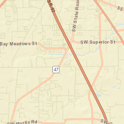 Columbia Florida Street Map