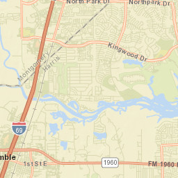 Kingwood Area Street Map