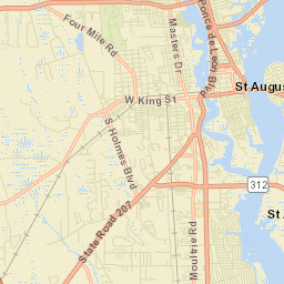 Saint Augustine Florida Street Map