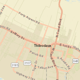 Thibodaux Street Map