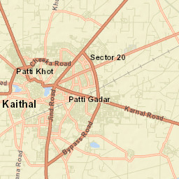 Kaithal Street Map