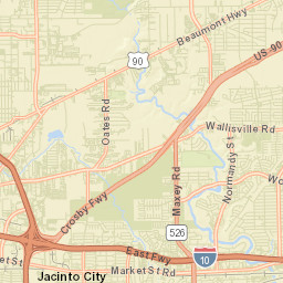 Jacinto City Street Map