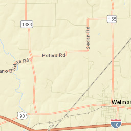 100-198 Highway 90, Weimar, TX 78962 Street Map