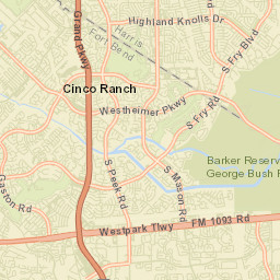 Cinco Ranch Street Map