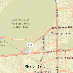Mission Bend Street Map
