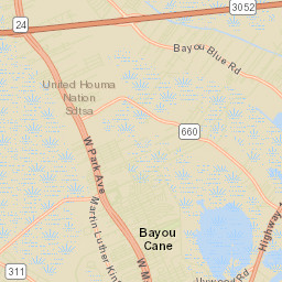 Bayou Cane Street Map