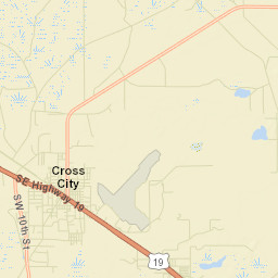 Cross City Florida Street Map