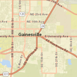 424 Northeast 4th Street, Gainesville, FL Street Map