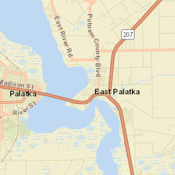 Palatka Florida Street Map