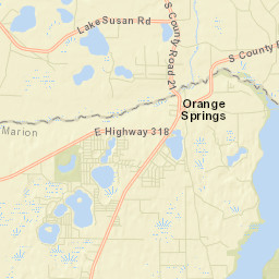 Orange Springs Florida Street Map