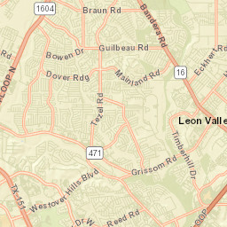 Leon Valley Street Map