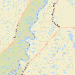 Fowlers Bluff Florida Street Map
