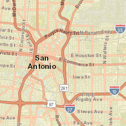 Bexar County Street Map