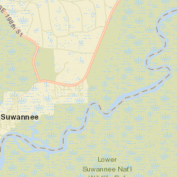 Suwannee Florida Street Map
