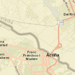 Ciudad Acuña Street Map