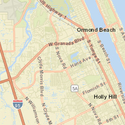 Ormond Beach Florida Street Map