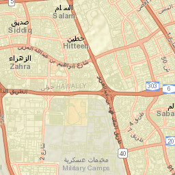 Şabāḩ as Sālim Street Map