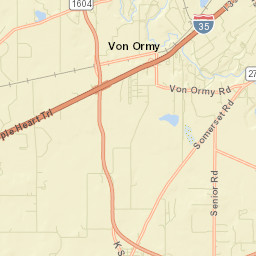 16281-16399 Senior Rd, Von Ormy, TX Street Map