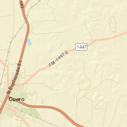 Cuero Street Map