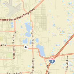 North De Land Florida Street Map