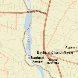 Baghpat Street Map