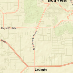 Lecanto Florida Street Map