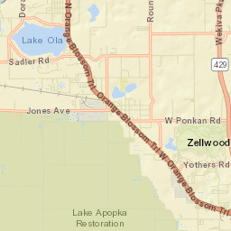 Tangerine Florida Street Map