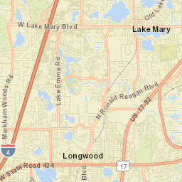 Winter Springs Florida Street Map
