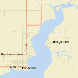 Palacios Street Map