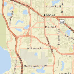 South Apopka Florida Street Map