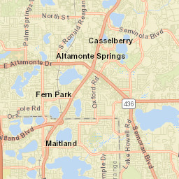 Sanlando Springs Florida Street Map