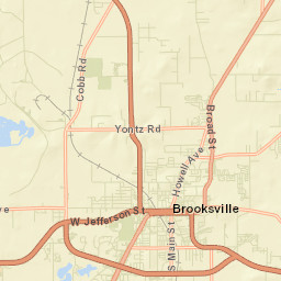 North Brooksville Florida Street Map