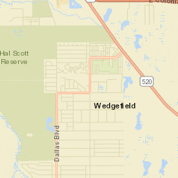 Wedgefield Florida Street Map