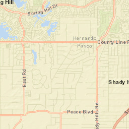 Shady Hills Florida Street Map