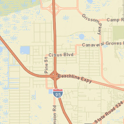 Canaveral Acres Florida Street Map