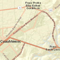 Cuauhtémoc Street Map