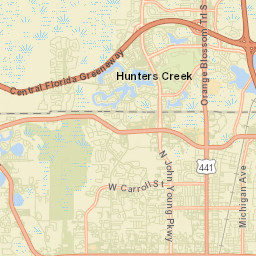 Hunters Creek Florida Street Map