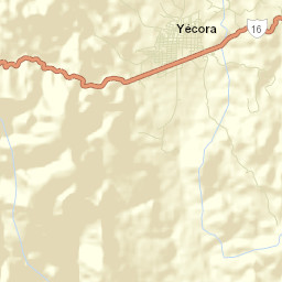 Yécora Street Map