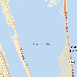 South Cocoa Beach Florida Street Map