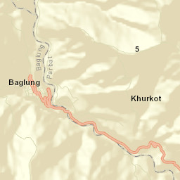 Bāglung Street Map