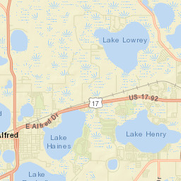 Lake Alfred Florida Street Map